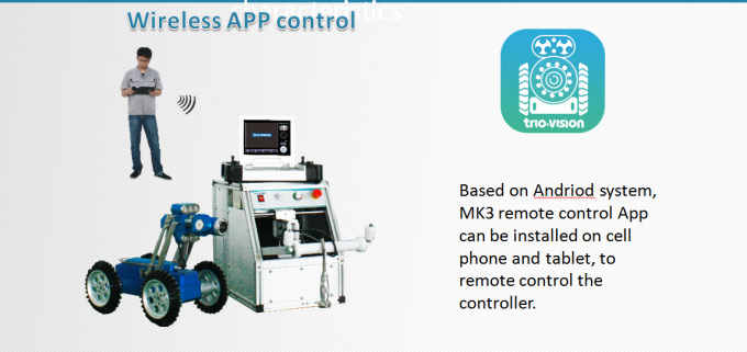 CCTV Sewer Pipe Inspection Equipment Mini Crawler System For 150mm Pipe 6