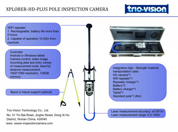 Waterproof High Definition Pole Inspection Camera For Accurate Pipeline Inspection 4