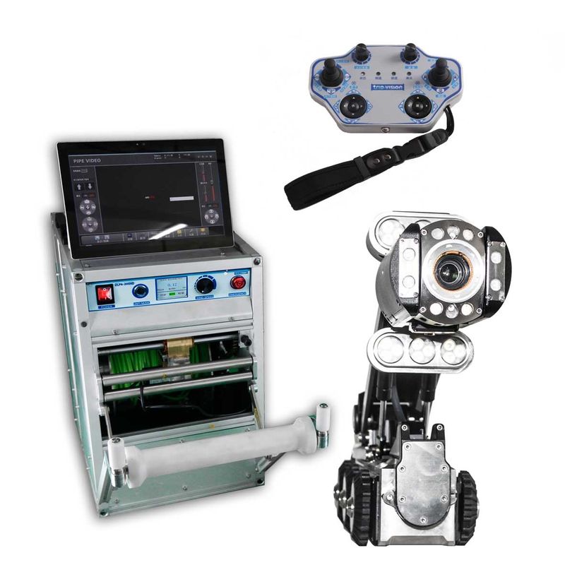 Rotational Visibility Robotic Camera CCTV Pipe Inspection Equipment In Drain Sewer Pipes