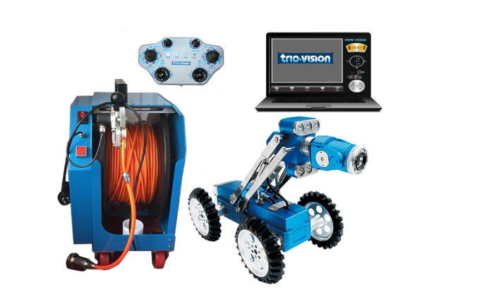 Construction CCTV Sewer Inspection Crawler , Pipe Inspection Camera